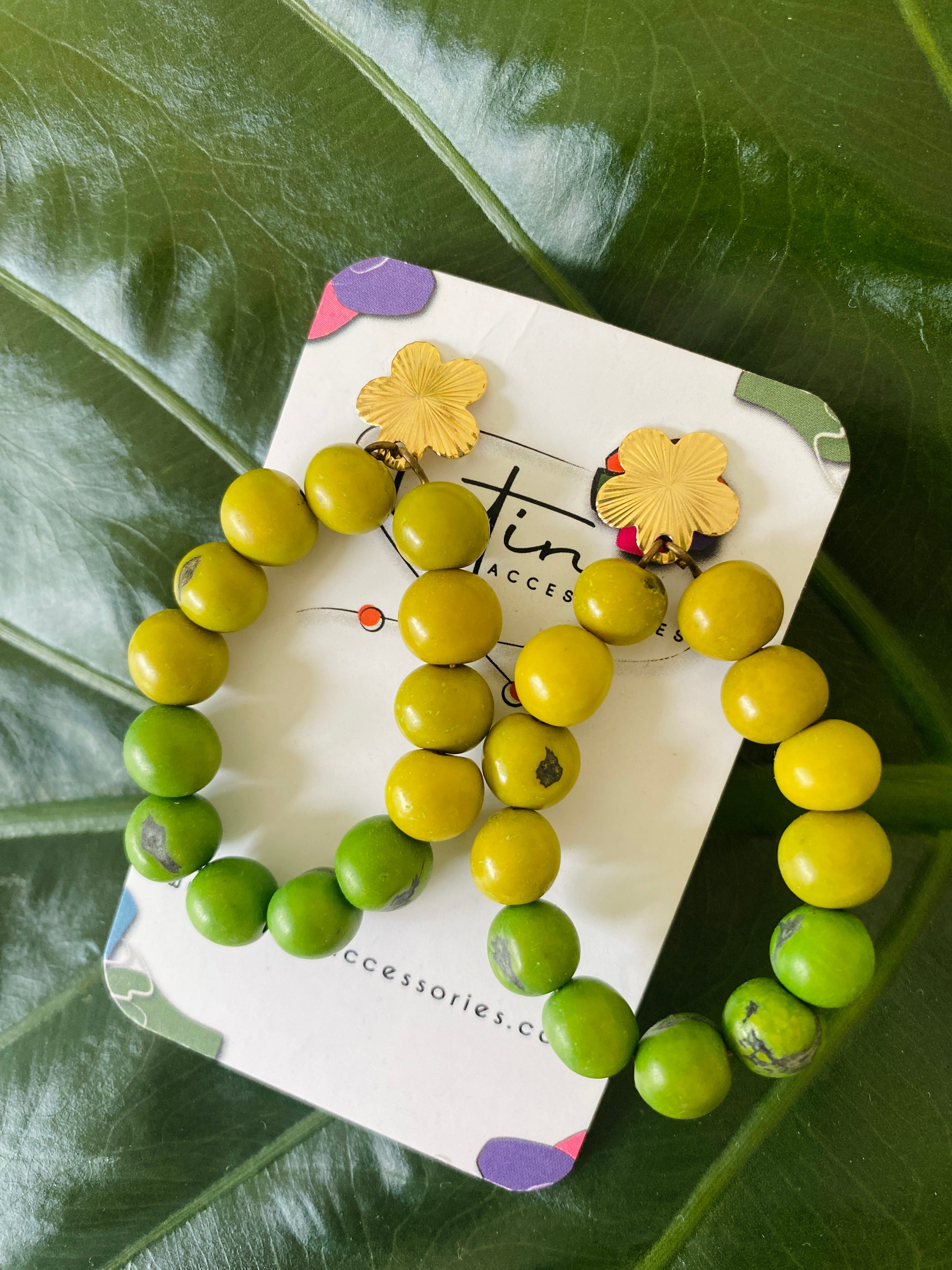 Green Açai Earrings